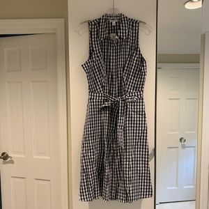 Westport NWT gingham shirt dress with tie Size 8